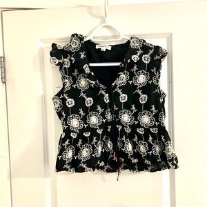 Bailey 44 Black and White Floral Top